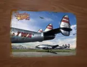 The Constellation Lockheed 1946 TWA Trans World Airlines 8x12 Metal Wall Sign