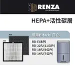 適用HITACHI 日立 RD-22FJ RD-18FJ RD-14FJ 清淨型除濕機 HEPA 活性碳濾網 濾芯