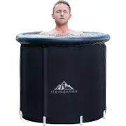Large Ice Bath Tub For Athletes Outdoor Portable Free-standing Bathtub For Adults White 75x75cm
