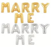 16" 40" Silver Gold Letter Mylar Balloons MARRY ME Wedding Bridal Propose Party
