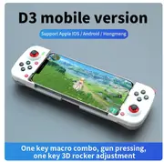 Wireless BT 5.0 Stretchable Game Controller For Mobile Phone Android IOS Gamepad Joystick Eat Chicken Gamepad for PS4 Switch PC White