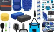 22Pcs Car Wash Cleaning Tools Kit Car Detailing Set with Blue Canvas Bag
