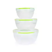 6-Piece Round Food Storage Container Set Click-and-Lock Containers w/Lids BPA-Fr