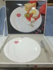 Mikasa Bone China Anthurium Cheese Set With Knife Original Box 10" Diameter