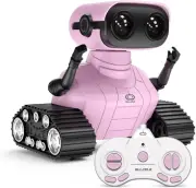 Girls Robot Toy, Rechargeable RC Robot for Kids, Remote Control Toy with Music a