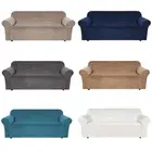 Stretch Velvet Couch Slipcover Chaise Longue Corner Sofa Cover Armchair Covers