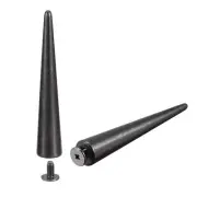 10x55mm Screw Back Rivets, 10 Sets Solid Leather Studs for DIY Black