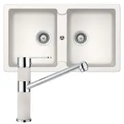 Abey Schock Typos Double Bowl Sink & 400456 Kitchen Mixer Tap Alpina TN200TW