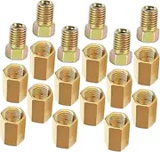 OKUMEYR 18 Pcs Brake Line Fittings Kit Threads Compatible with Brake Line Tube Easy Installation Assortment for Various Applications
