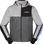 Spidi Hoodie Net, textile jacket , color: Light Grey/Grey/Blue , size: XXL