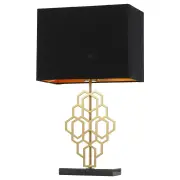Akron Small Table Lamp, Antique Gold &amp; Black