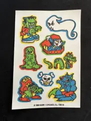 Vintage 80’s Scratch & Sniff Mark 1 Tatoo Sticker Sheet - Halloween -
