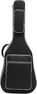 Electric Guitar Bag Gig Bag Dustproof Adjustable Shoulder Strap Birthday Gift Oxford Cloth Protective Electric Bass Case, Black