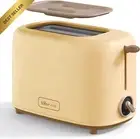 Bear 2 Slice Toaster Wide Slot 6 Shade Bread Bagel Yellow