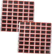 Bike Tire Patch Kit 48 Self-Adhesive Rectangle Patches for Emergency Road Mountain Bike Repairs Inflatable Cycle Accessories