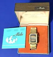 RARE NIB Vintage Mido SWISSONIC Digital Men’s watch w/Box User’s Manual PERFECT