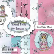 NEW My-Besties SCRAPBOOK PAPER PACK SET 6 X 6" one sided SNOWFLAKE KISSES