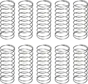 uxcell 10Pcs Compression Spring, 12mm OD, 0.5mm Wire Size, 30mm Free Length, Spring Steel Construction Extended Mechanical Compression Springs for Shop and Home Repairs, Silver Tone