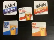 5 different Hahn Brewery “ SuperDry beer” NEW issues , Beer COASTERS