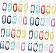 OHPHCALL 50pcs Colorful Plastic Key Card Tag Key Ring Labels Key Chain Label Key Id Label Key Ring Accessory Number Label