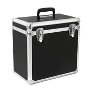 Silcron Aluminium 55 Record Heavy Duty Storage Case (Black)