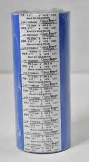 Clean Start Black FH Wax Resin Thermal Transfer Ribbon Roll 6.77" x 1476'