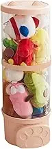 Toy Display Storage Bucket – Transparent plush organizer tube, soft doll bin | Stackable storage for children's rooms and living areas, display container for plush animals and stuffed toys