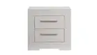 White 2-Drawer Nightstand - Modern Wood Bedside Table
