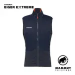 【MAMMUT 長毛象】EIGER NORDWAND ML HYBRID VEST MEN 極限艾格防風防潑水中層背心 夜藍 男款 #1014-05640