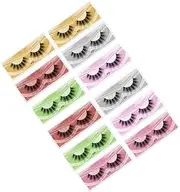 Vaguelly Natural Eyelashes Kit Pairs False Lashes Long Thick for Daily Party Stage Grafting Tool