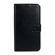MCC Folio Case Samsung Galaxy A20 2019 Handset Leather Cover A205 Phone [Black]