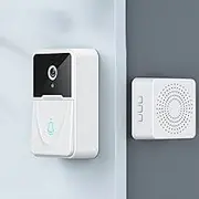 Wireless Video Doorbell Camera, Two-Way Intercom, WiFi Doorbell with Voice Change, Motion Detection Alerts, for Smart Home
