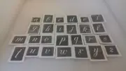Large Lower case letter stencil for etching glass 1.5" high hobby etch alphabet