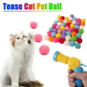 "Interactive Cat Toy Mini Shooting Gun with Plush Ball for Kittens Training Game