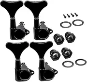 COOPHYA 4 Sets Bass String Twist Tuners with Key Pegs for Acoustic Bass Replacement Gc105a Black Easy Tuning