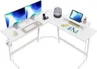 L Shaped Gaming Desk, 47 Inch Computer Desk with Monitor Stand, PC Gaming Desk,