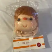 Vintage Zim’s MITZY Doll Head with Hands Brown Hair NEW - Made in HONG KONG