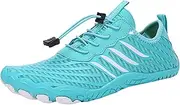 [Generic] Men's Athletic Sneaker and Women Quick Drying Shoes Hiking Swimming Diving Shoes Tracing Shoes Elastic Lace Up Stripes Fashion Sneaker Men 7