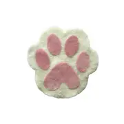Auskin Sheepskin Pet Paw Rug Home/Room Decorative Floor Mat 37x50cm White/Pink