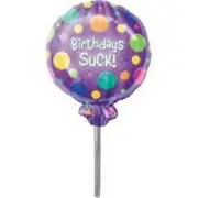 Birthdays Suck! Mylar Balloon