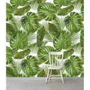 Tropical Leaves with frog removable wallpaper self adhesive home wall Wall Mural
