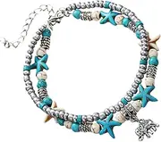COLLBATH 1pc Beach Elephant Anklet Charm Braclets Bracelets Charm Bracelets Summer Bracelet Anklets Bead Anklet Turquoise Bracelet Woven Bracelets Shell Bracelet Foot Beads