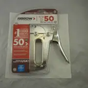 Arrow T50 Jam Resistant Chromed Steal Housing Heavy Duty Staple Gun.