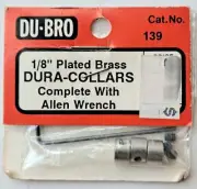 Open Bag Du-Bro 1/8" Plated Brass Dura-Collars (3 pcs) #139