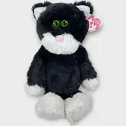 13" 2017 Ty Attic Treasures Bessie Cat Plush Tuxedo Kitten Black White Large