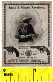 DOLLSHOUSE Mini Fun - SMITH & WESSON REVOLVER GUN Poster Print - CDHM 1:12