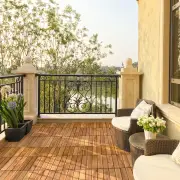 Costway27 Pieces Acacia Wood Interlocking Patio Deck Tile Indoor Outdoor-Type B