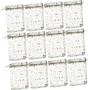 HOMOCONO 100pcs Drawstring Organza Bags Gilded Star Moon Design Versatile Jewelry Pouches for Party Favors and Business Use Mesh Pouches