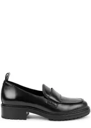 Aeyde Ruth 40 Cream Leather Loafers - Black - 7 7