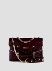GUESS Women's Burgundy Trissa Crossbody Bag in Red
